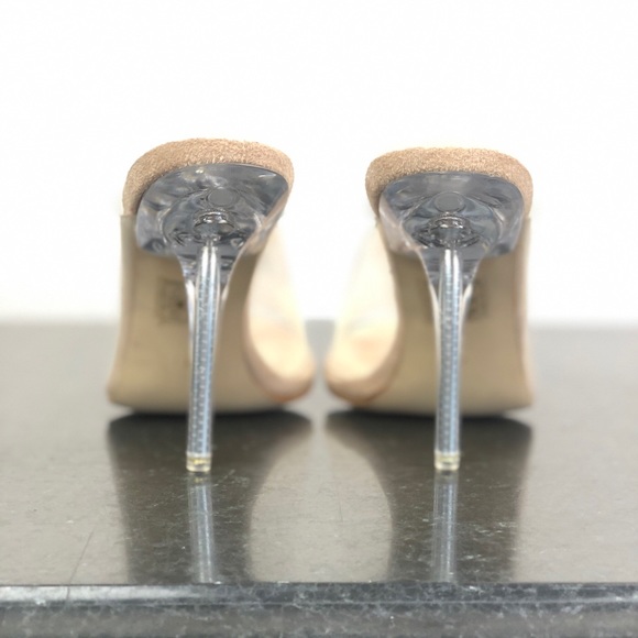 🆕FEMME Lucite Bride Cinderella Mule Stilettos - Picture 4 of 7